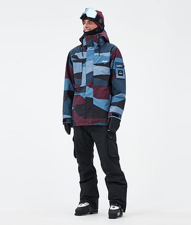 Dope Adept Laskettelu Outfit Miehet Shards Burgundy Blue/Blackout