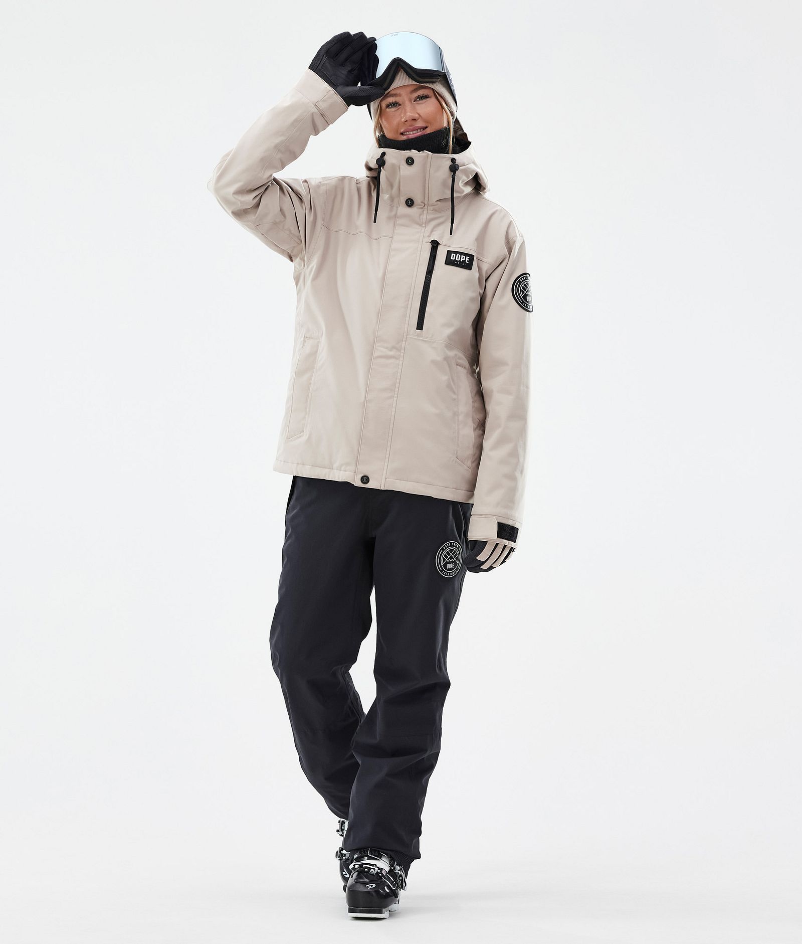 Dope Blizzard W Full Zip Laskettelu Outfit Naiset Sand/Black, Image 1 of 2